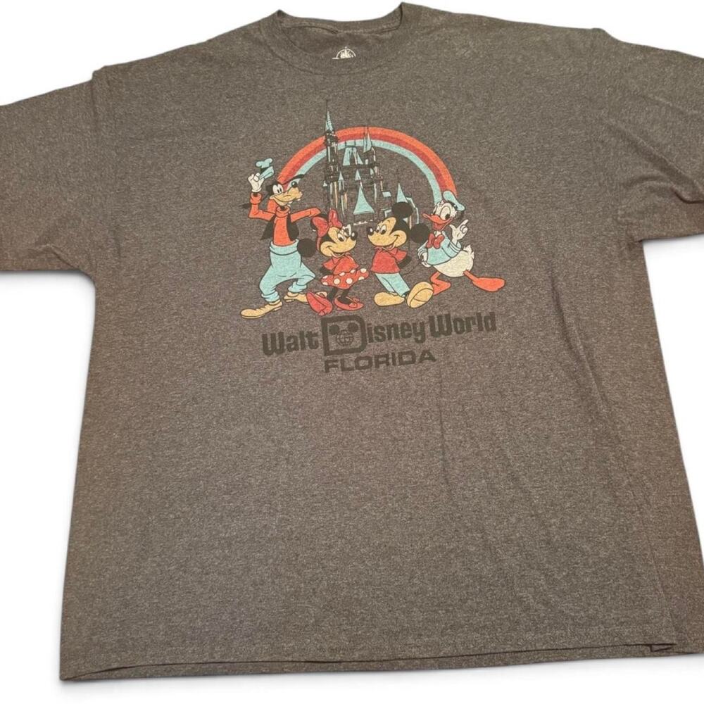 Disney Parks Walt Disney World Mickey Minnie Donald Goofy T-Shirt Men’s XXL Gray
